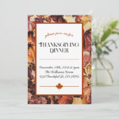 Thanksgiving Dinner Invitation - Herfstbladeren Kaart (Staand voorkant)