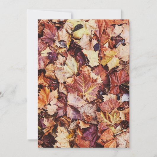 Thanksgiving Dinner Invitation - Herfstbladeren Kaart (Achterkant)