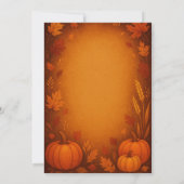 Thanksgiving Dinner Invitation | Herfstbladeren & Kaart (Achterkant)
