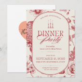 Thanksgiving Dinner Invitation  Kaart (Voorkant / Achterkant)