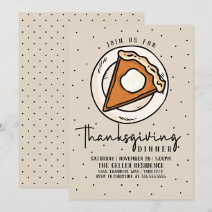 Thanksgiving Dinner Invitation Pumpkin Pie Kaart