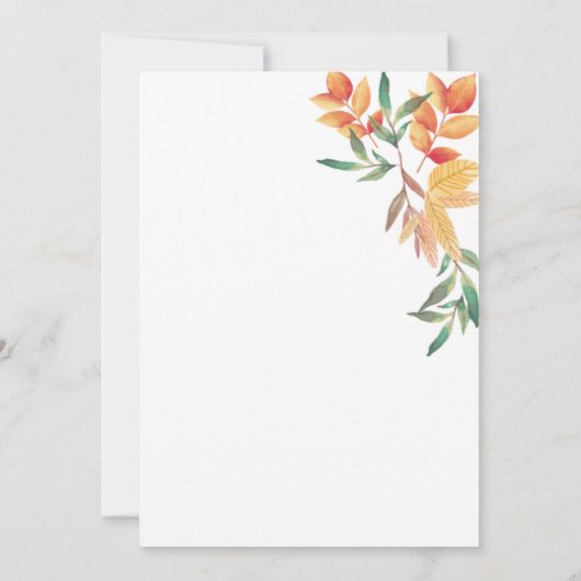 Thanksgiving Dinner Invitation Sjabloon Kaart (Achterkant)