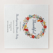 Thanksgiving Dinner Invitation Thankful Wreath Legpuzzel (Horizontaal)