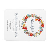 Thanksgiving Dinner Invitation Thankful Wreath Magneet (Horizontaal)