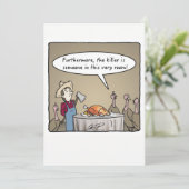 Thanksgiving Dinner Invitation: Turkey Killer! Kaart (Staand voorkant)