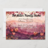 Thanksgiving Dinner Invitation Waterverf Pompoenen Kaart (Achterkant)