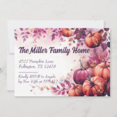 Thanksgiving Dinner Invitation Waterverf Pompoenen Kaart (Achterkant)