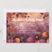 Thanksgiving Dinner Invitation Waterverf Pompoenen Kaart (Achterkant)