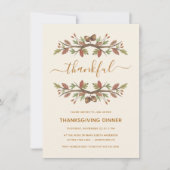 Thanksgiving DINNER INVITE | THANKFUL HERFST FOLIA Kaart (Voorkant)
