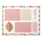 Thanksgiving Dinner Maaltijd Plan Notitieblok (Voorkant)