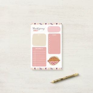 Thanksgiving Dinner Maaltijd Plan Post-it® Notes