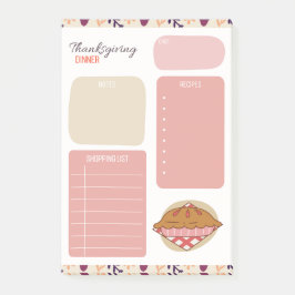 Thanksgiving Dinner Maaltijd Plan Post-it® Notes