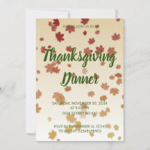 Thanksgiving Dinner Maple Leaves