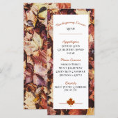 Thanksgiving Dinner Menu - Herfstbladeren (Voorkant / Achterkant)
