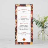 Thanksgiving Dinner Menu - Herfstbladeren (Staand voorkant)