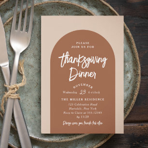 Thanksgiving Dinner Moderne Boog   Specerijen Uitn Kaart