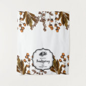 Thanksgiving Dinner Party Buffet Tafelloper Wandkleed