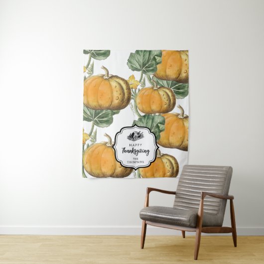 Thanksgiving Dinner Party Buffet Tafelloper Wandkleed (In situ)