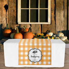 Thanksgiving Dinner Party Buffet Tafelloper Wandkleed