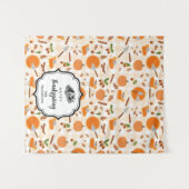 Thanksgiving Dinner Party Buffet Tafelloper Wandkleed (Voorkant (horizontaal))