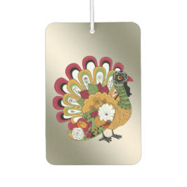 Thanksgiving Dinner Party Colorful Floral Turkey Luchtverfrisser