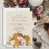 Thanksgiving Dinner Party Elegant Rustic Kaart
