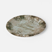 Thanksgiving Dinner Party Floral Rustic Papieren Bordje (Gekanteld)