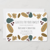 Thanksgiving Dinner Party Greenery Pear Wreater Kaart (Voorkant)