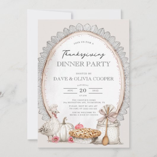  Thanksgiving Dinner Party Kaart (Voorkant)