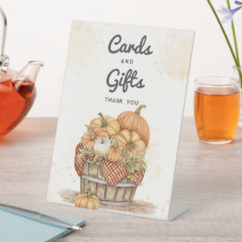 Thanksgiving Dinner Party Kaarten en geschenken Reclamebord Met Voetstuk