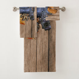 Thanksgiving Dinner Party Oranje Rustic Vintage Bad Handdoek