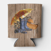 Thanksgiving Dinner Party Oranje Rustic Vintage Blikjeskoeler (Voorkant)