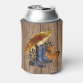 Thanksgiving Dinner Party Oranje Rustic Vintage Blikjeskoeler (Blikje Achterkant)