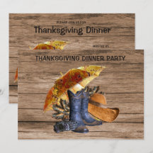 Thanksgiving Dinner Party Oranje Rustic Vintage