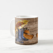 Thanksgiving Dinner Party Oranje Rustic Vintage Koffiemok (Voorkant links)