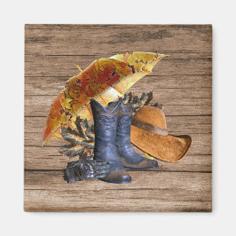 Thanksgiving Dinner Party Oranje Rustic Vintage Magneet