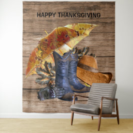 Thanksgiving Dinner Party Oranje Rustic Vintage Wandkleed