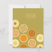 Thanksgiving Dinner Pies Borden Uitnodiging (Achterkant)