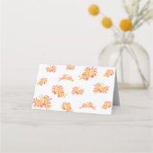 Thanksgiving Dinner Place Card Bloemenpompoen Plaatskaartje (Achterkant)