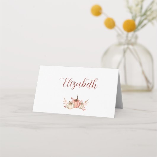 Thanksgiving Dinner Place Kaart Pompoen Spice Plaatskaartje (Voorkant)