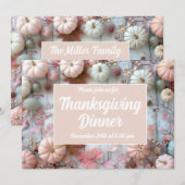 Thanksgiving Dinner Pompoen Uitnodiging (Voorkant / Achterkant)