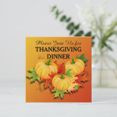 Thanksgiving Dinner - Pompoenen Kaart (Staand voorkant)