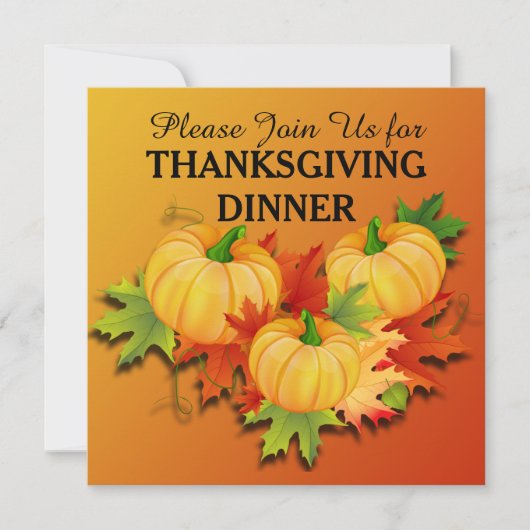 Thanksgiving Dinner - Pompoenen Kaart (Voorkant)