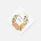 Thanksgiving Dinner Pompoenranken Servetten (Hoek)