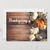 Thanksgiving Dinner Pumpkin Harvest Foto Kaart (Voorkant)