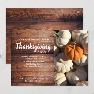 Thanksgiving Dinner Pumpkin Harvest Foto Kaart