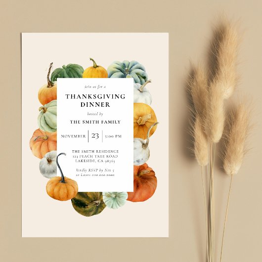 Thanksgiving Dinner Pumpkin Lijst Kaart