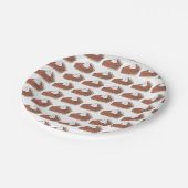 Thanksgiving Dinner Pumpkin Pie Slice Food Dessert Papieren Bordje (Gekanteld)