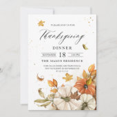 Thanksgiving Dinner Pumpkin Theme Uitnodiging (Voorkant)