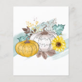 Thanksgiving Dinner Pumpkin Truck Waterverf Uitnod Flyer (Achterkant)